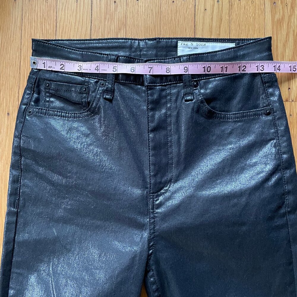 rag & bone Casey Coated High Rise Ankle Flare Jeans, NWOT - Picture 6 of 13